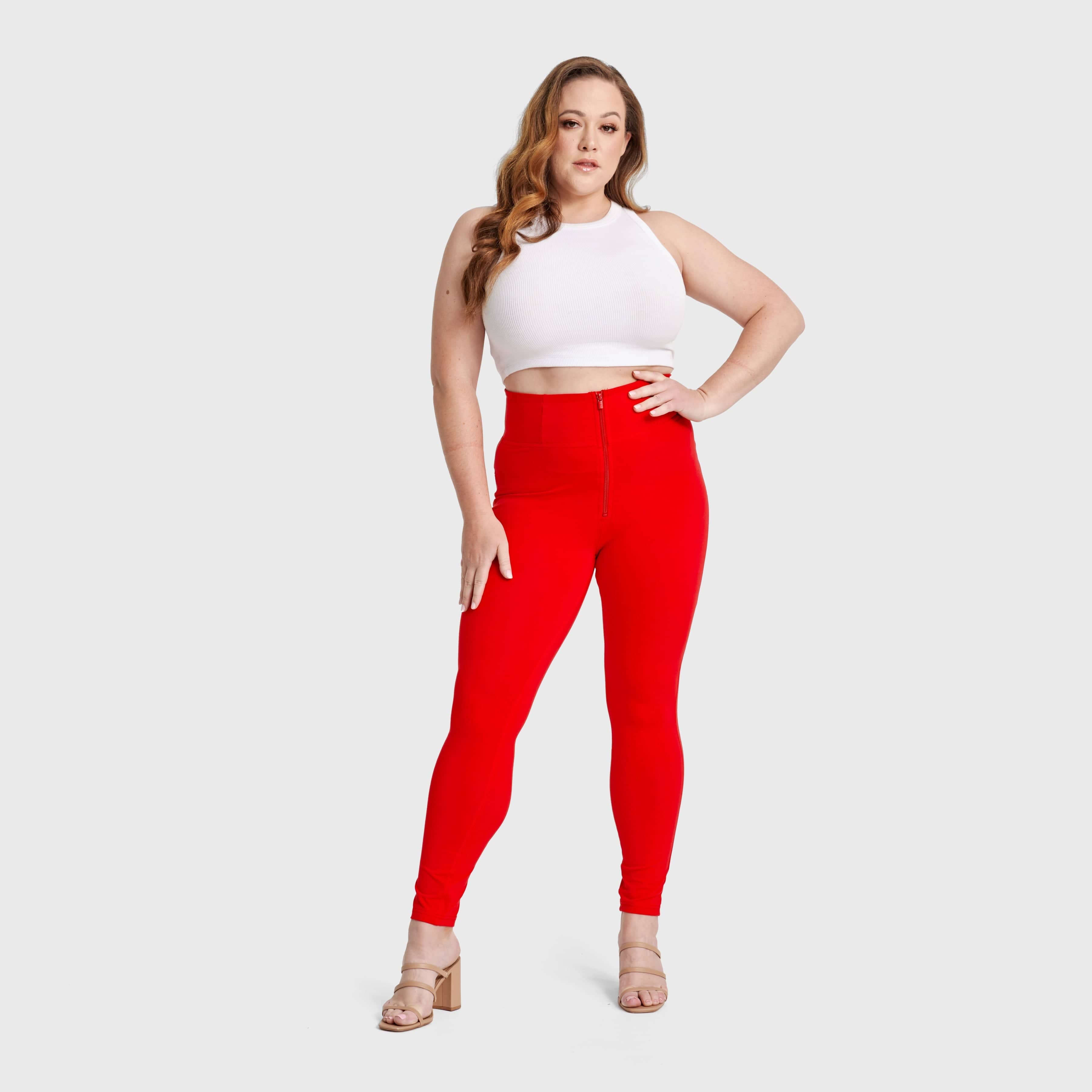 WR.UP® Curvy Fashion - Zip High Waisted - Full Length - Red 3