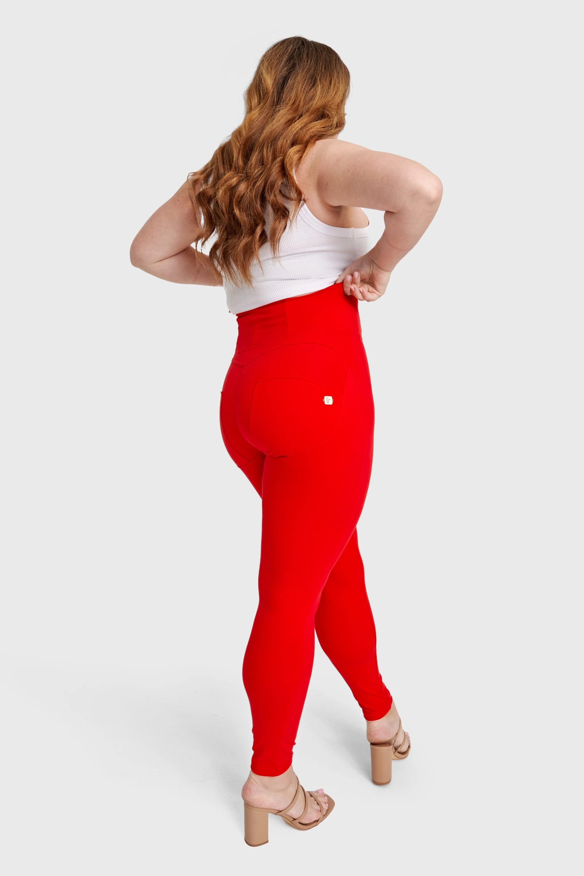 WR.UP® Curvy Fashion - Zip High Waisted - Full Length - Red 4