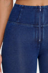 WR.UP® Denim - High Waisted - Full Length - Dark Blue + Blue Stitching 10