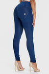WR.UP® Denim - High Waisted - Full Length - Dark Blue + Blue Stitching 1