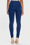 WR.UP® Denim - High Waisted - Full Length - Dark Blue + Blue Stitching 11
