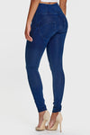 WR.UP® Denim - High Waisted - Full Length - Dark Blue + Blue Stitching 12