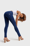 WR.UP® Denim - High Waisted - Full Length - Dark Blue + Blue Stitching 8