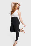 WR.UP® Curvy Denim - Zip High Waisted - Full Length - Black + Black Stitching 3