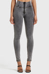 WR.UP® Denim - High Waisted - Full Length - Grey + Yellow Stitching 9