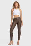 WR.UP® Faux Leather - High Waisted - 7/8 Length - Chocolate 4