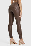 WR.UP® Faux Leather - High Waisted - 7/8 Length - Chocolate 3