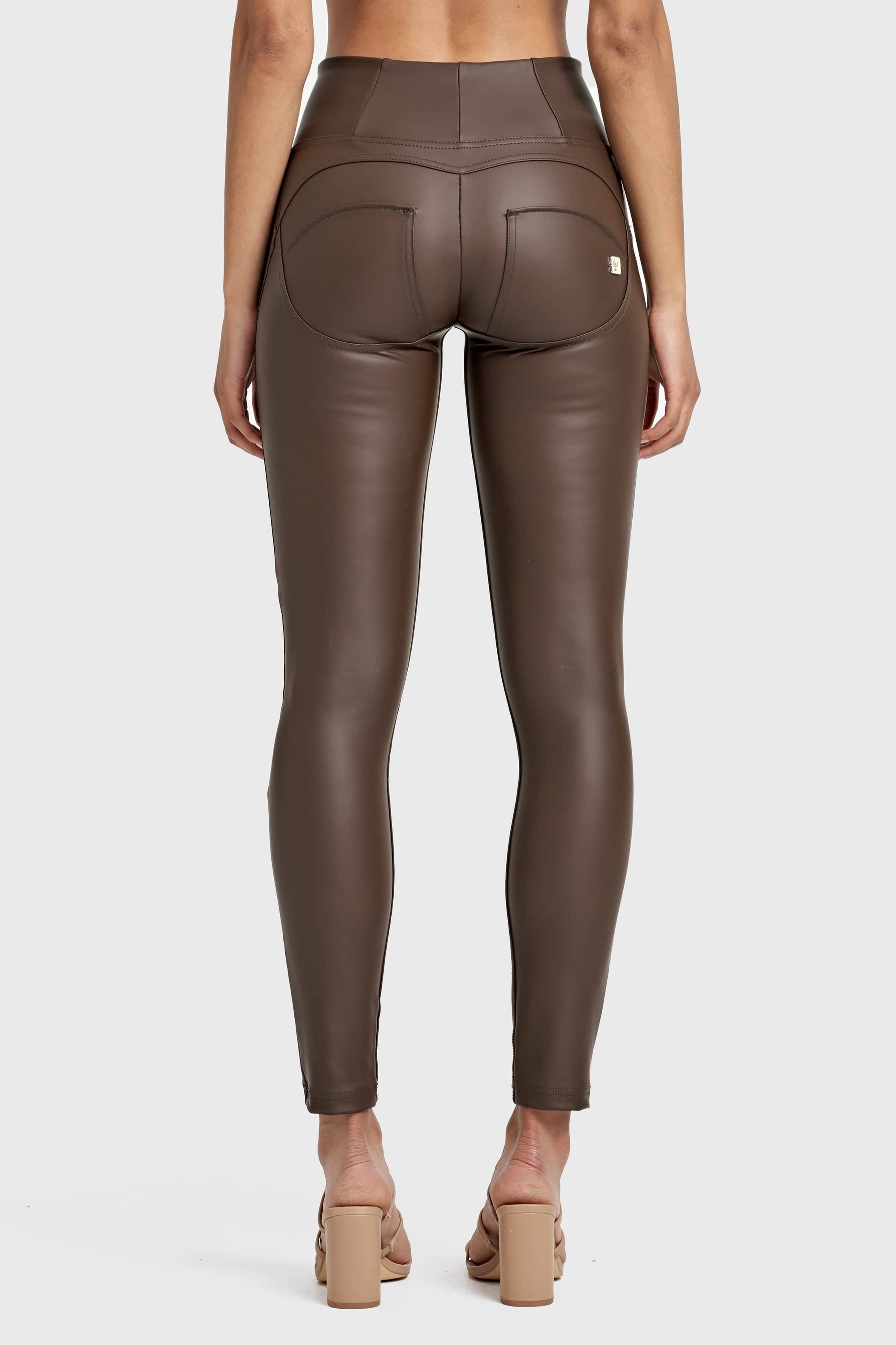 WR.UP® Faux Leather - High Waisted - 7/8 Length - Chocolate 6