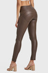 WR.UP® Faux Leather - High Waisted - Full Length - Chocolate 4
