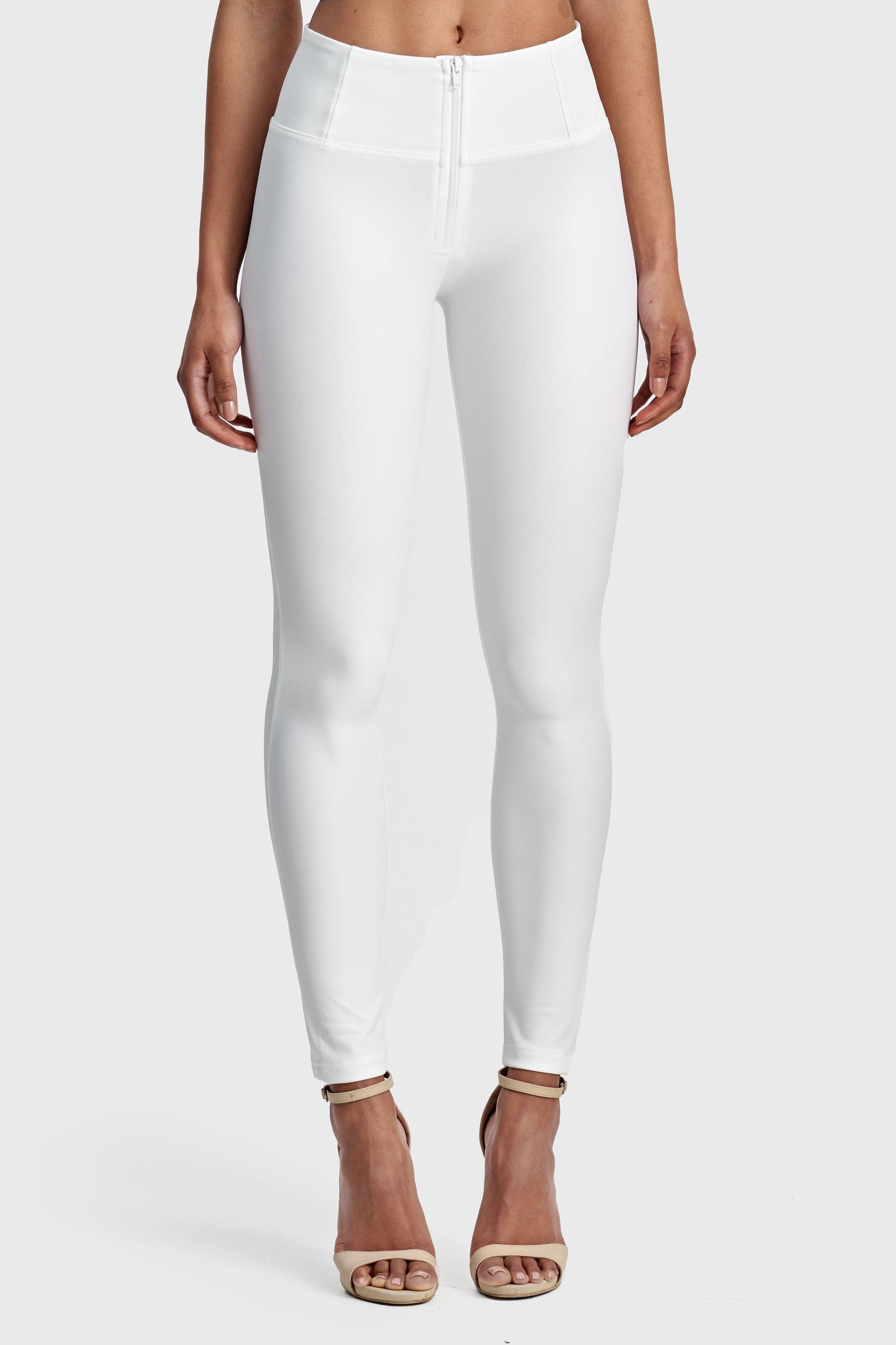 WR.UP® Faux Leather - High Waisted - Full Length - White 10