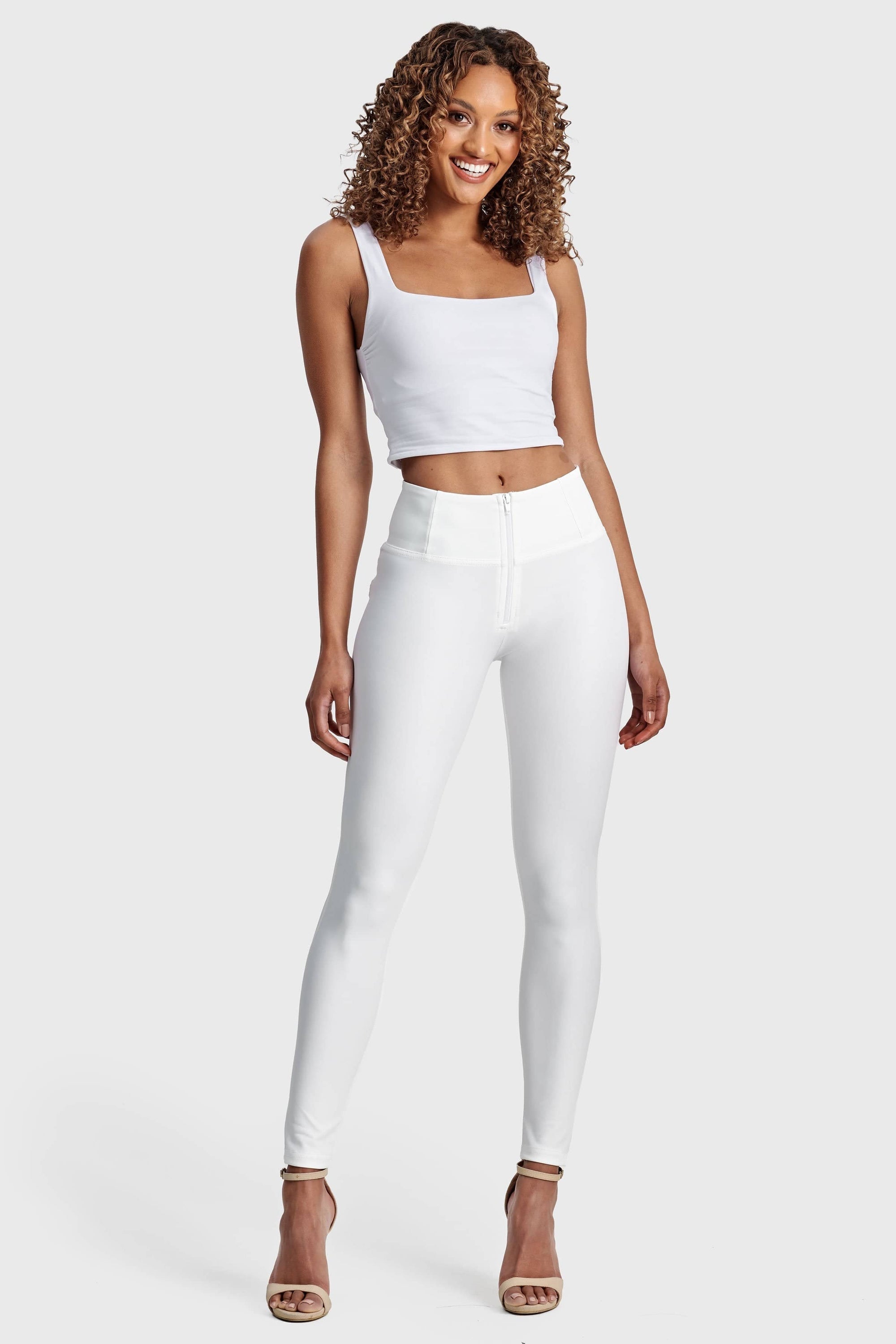 WR.UP® Faux Leather - High Waisted - Full Length - White 8