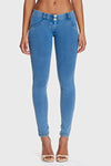 WR.UP® Denim - Low Rise - Full Length - Light Blue + Yellow Stitching 2