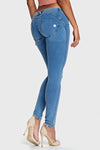 WR.UP® Denim - Low Rise - Full Length - Light Blue + Yellow Stitching 5