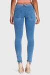 WR.UP® Denim - Low Rise - Full Length - Light Blue + Yellow Stitching 4