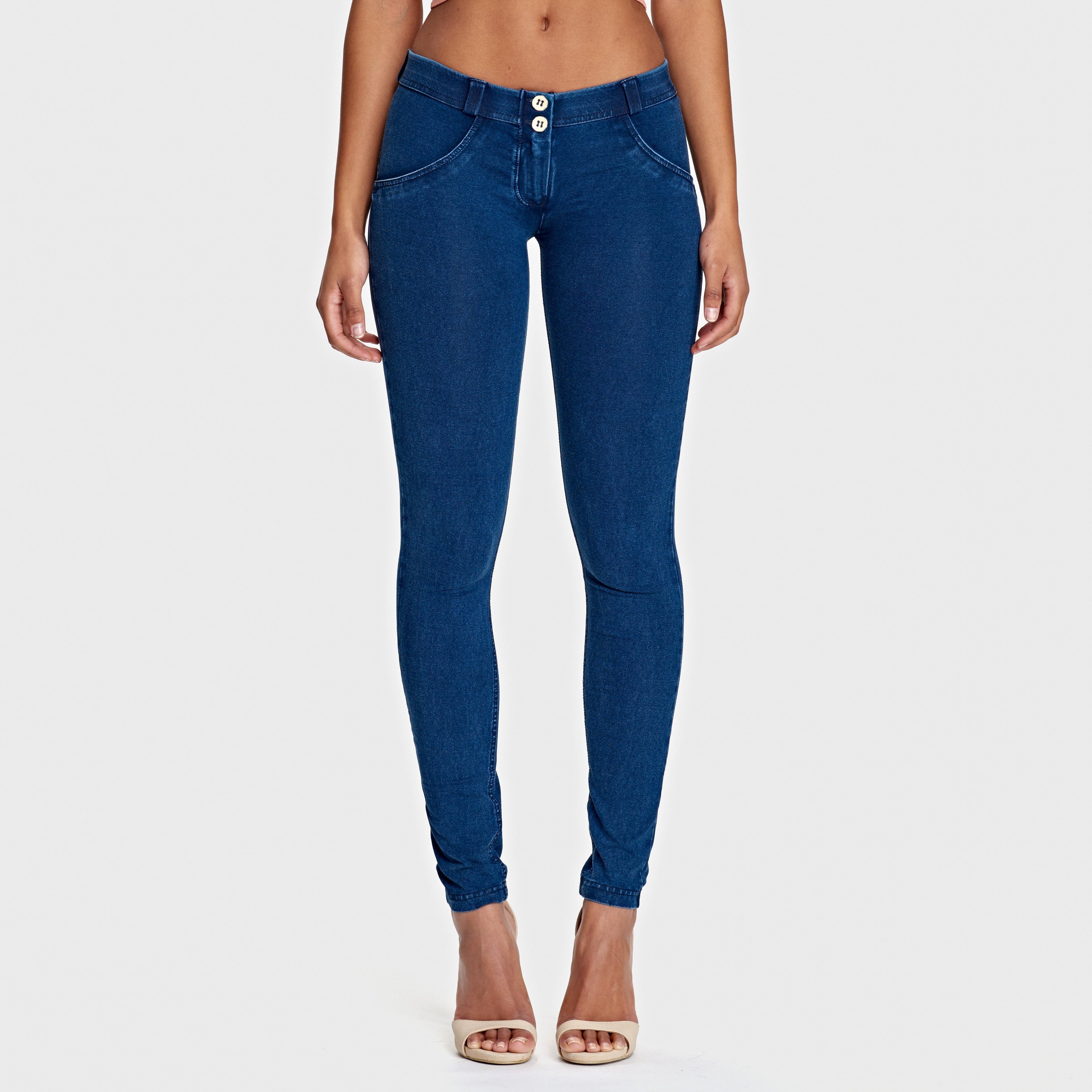 WR.UP® Denim - Low Rise - Full Length - Dark Blue + Blue Stitching 2
