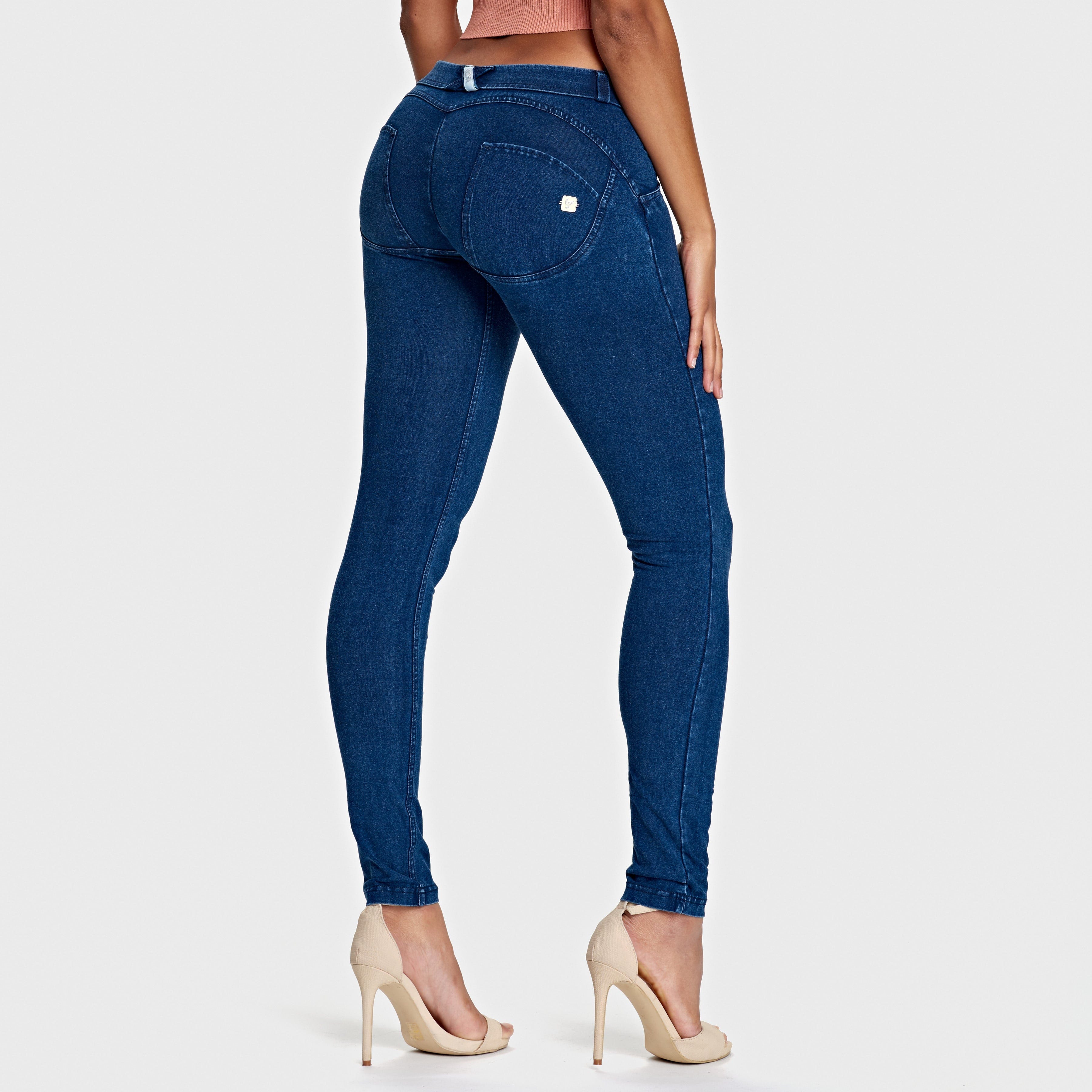 WR.UP® Denim - Low Rise - Full Length - Dark Blue + Blue Stitching 1
