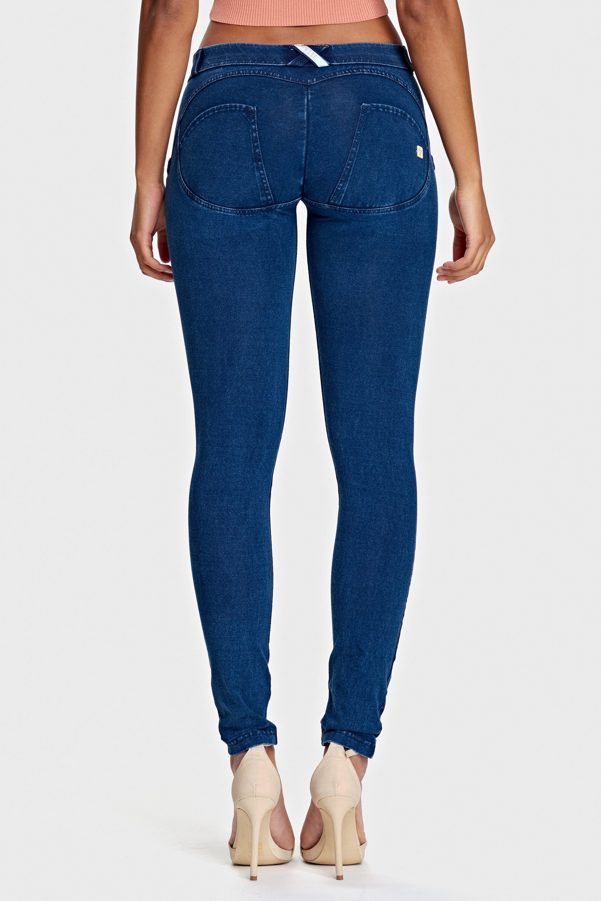 WR.UP® Denim - Low Rise - Full Length - Dark Blue + Blue Stitching 4