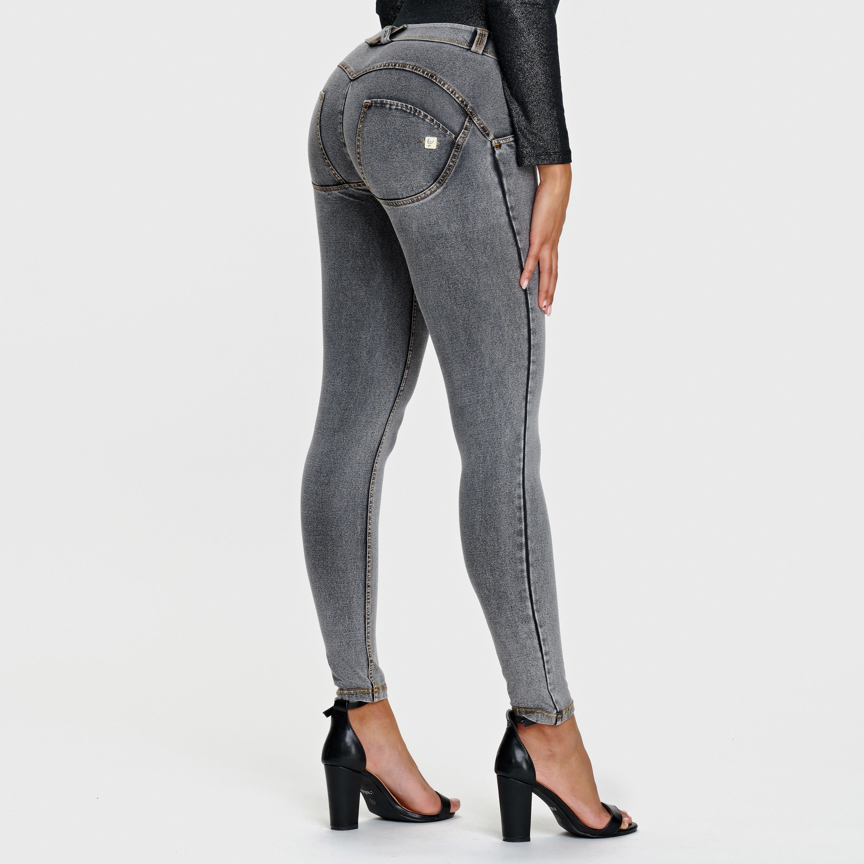 WR.UP® Denim - Mid Rise - Full Length - Grey + Yellow Stitching 1