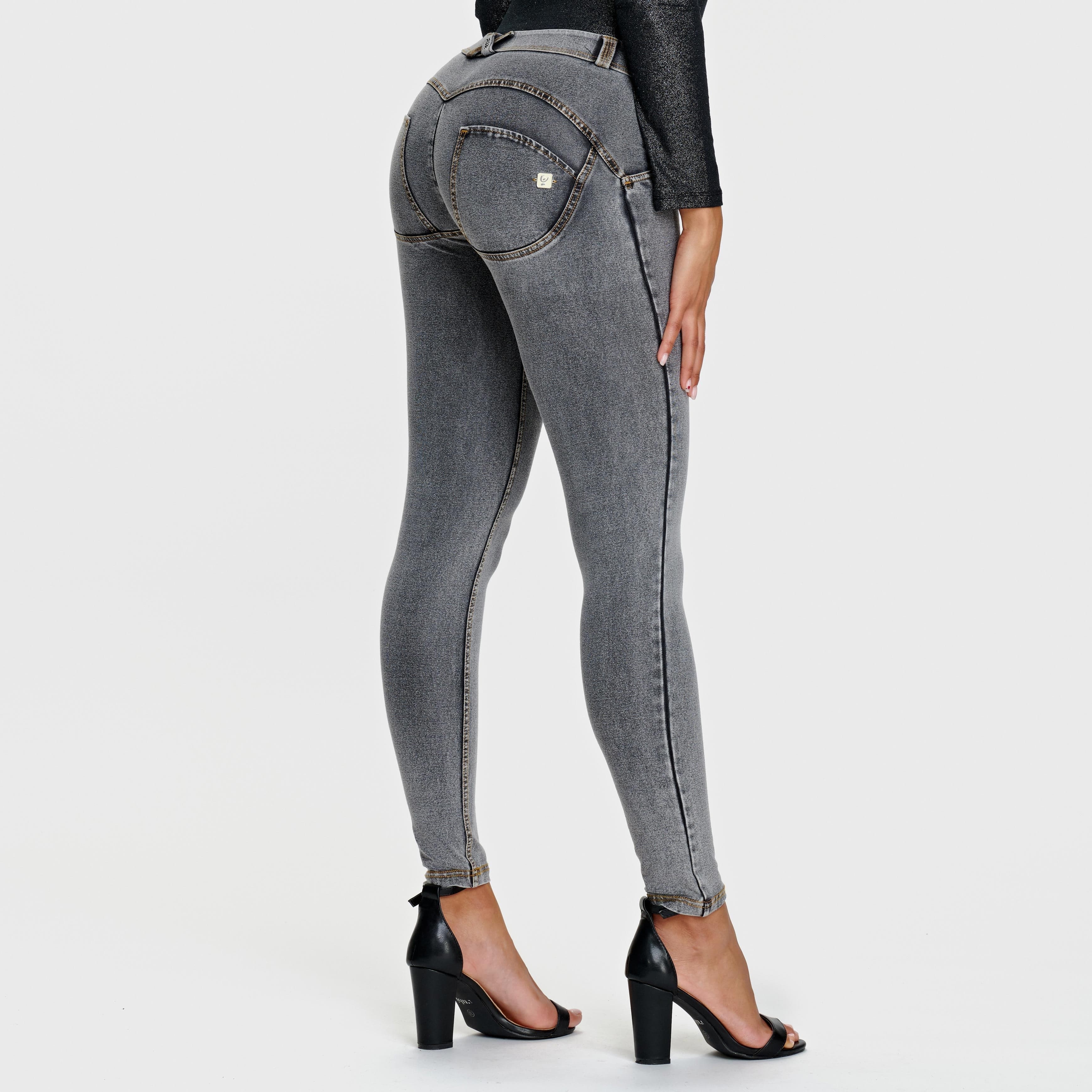 WR.UP® Denim - Mid Rise - Full Length - Grey + Yellow Stitching 1
