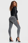 WR.UP® Denim - Mid Rise - Full Length - Grey + Yellow Stitching 5
