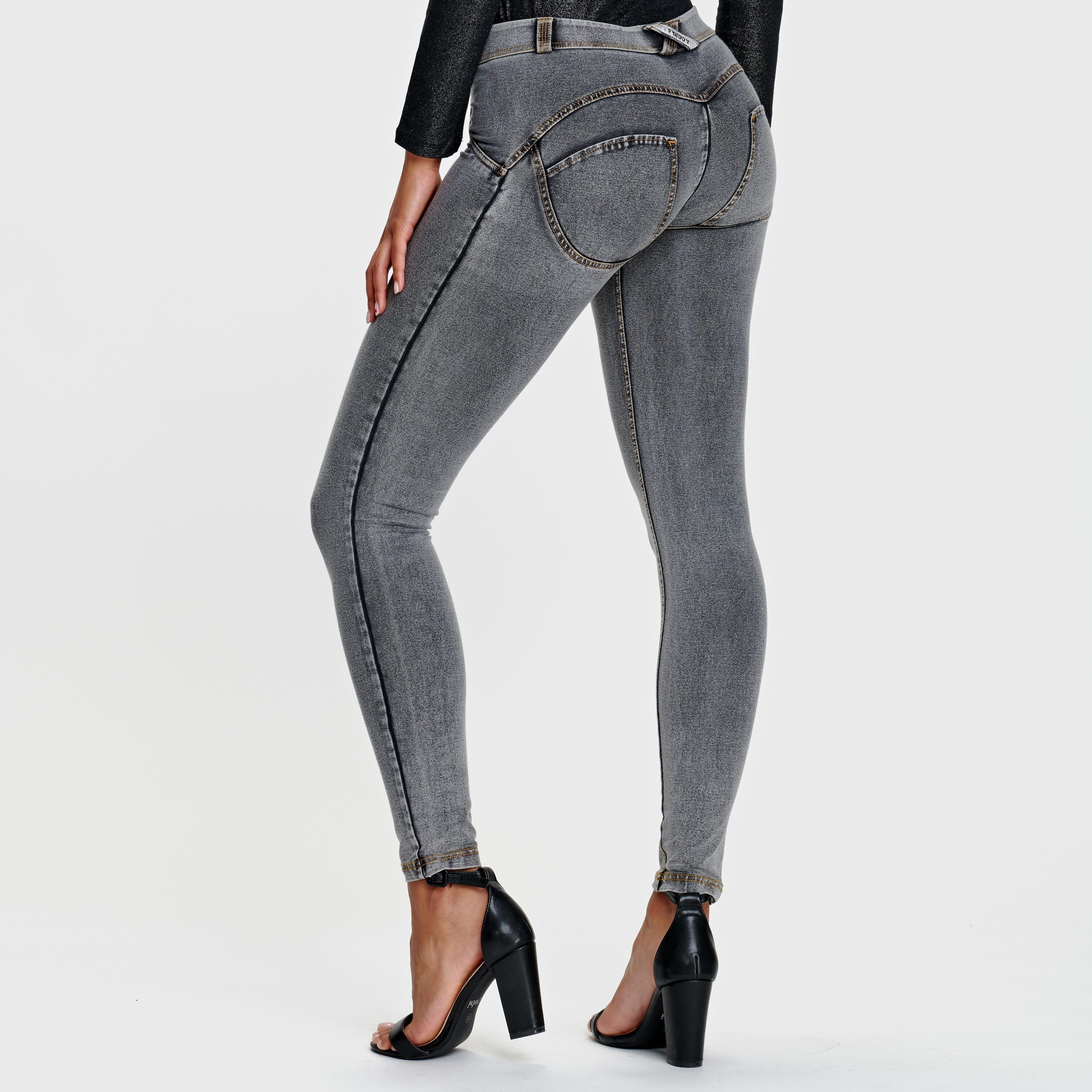 WR.UP® Denim - Mid Rise - Full Length - Grey + Yellow Stitching 2