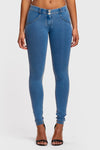 WR.UP® Denim - Mid Rise - Full Length - Light Blue + Yellow Stitching 7