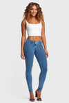 WR.UP® Denim - Mid Rise - Full Length - Light Blue + Yellow Stitching 9