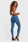 WR.UP® Denim - Mid Rise - Full Length - Light Blue + Yellow Stitching 10