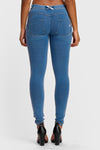 WR.UP® Denim - Mid Rise - Full Length - Light Blue + Yellow Stitching 3