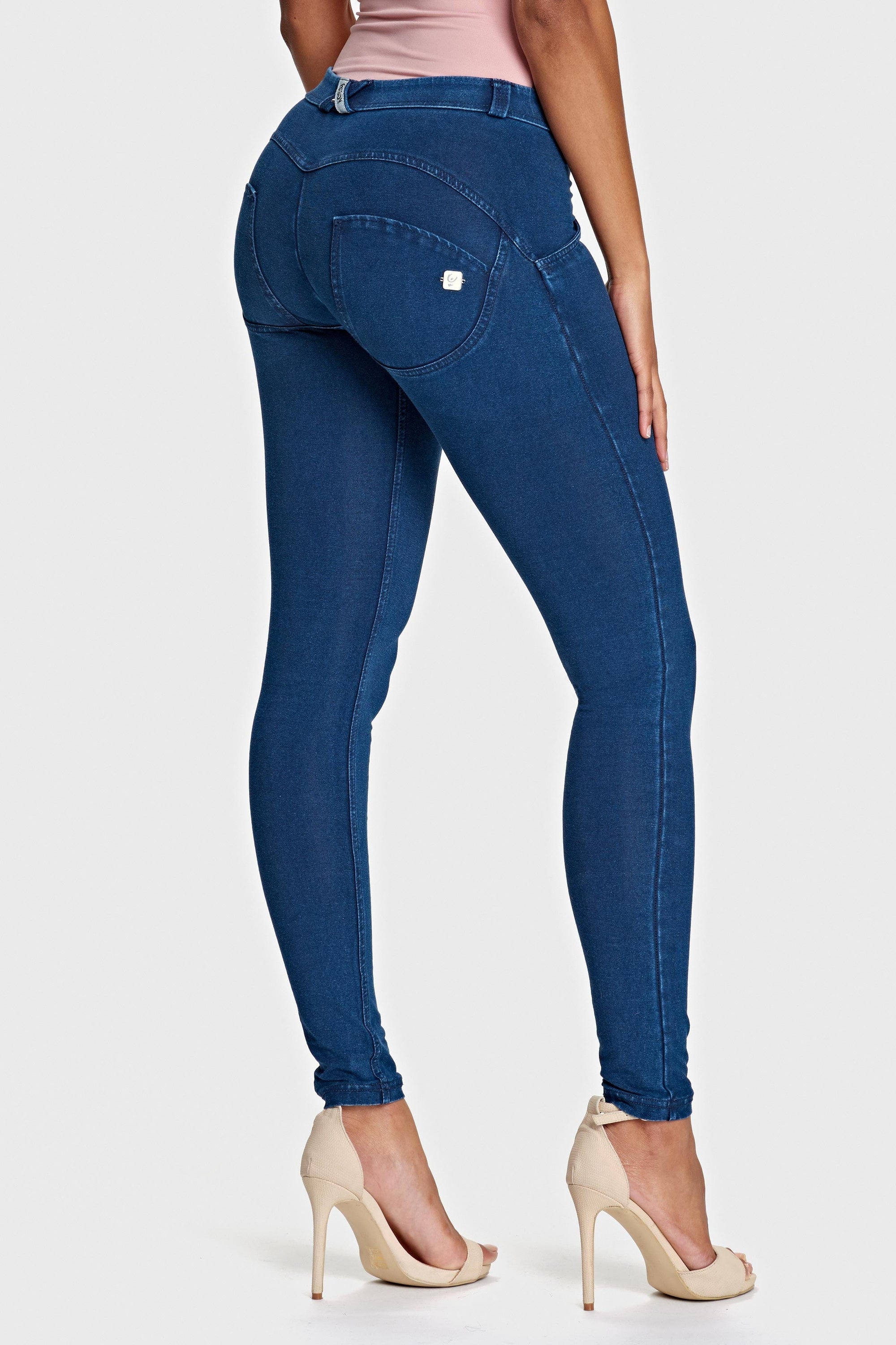 WR.UP® Denim - Mid Rise - Full Length - Dark Blue + Blue Stitching 1