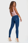 WR.UP® Denim - Mid Rise - Full Length - Dark Blue + Blue Stitching 8