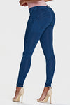 WR.UP® Denim - Mid Rise - Full Length - Dark Blue + Blue Stitching 5