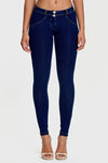 WR.UP® Denim - Mid Rise - Full Length - Dark Blue + Yellow Stitching 2
