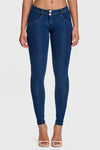 WR.UP® Denim - Mid Rise - Full Length - Dark Blue + Yellow Stitching 3