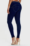WR.UP® Denim - Mid Rise - Full Length - Dark Blue + Yellow Stitching 3