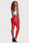 WR.UP® Faux Leather - Mid Rise - Full Length - Red 6