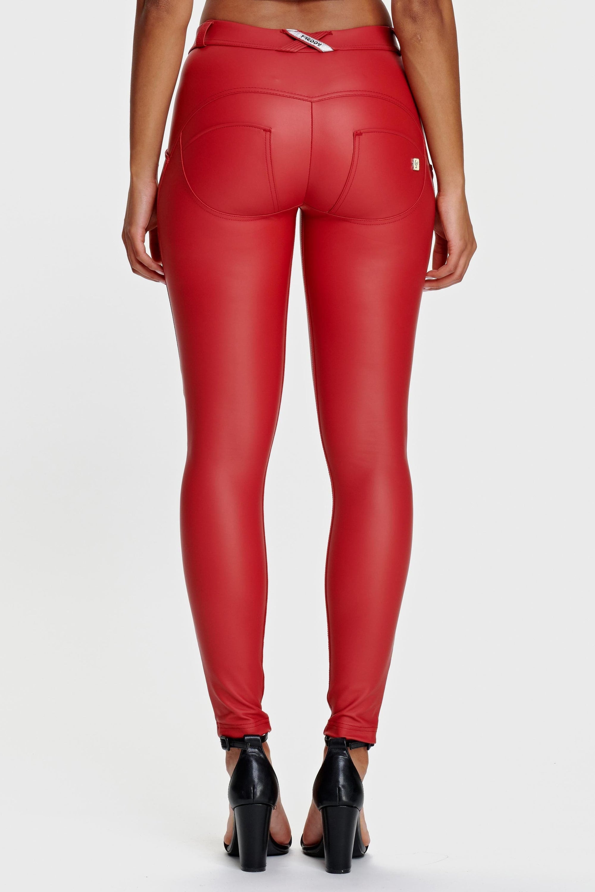 WR.UP® Faux Leather - Mid Rise - Full Length - Red 3