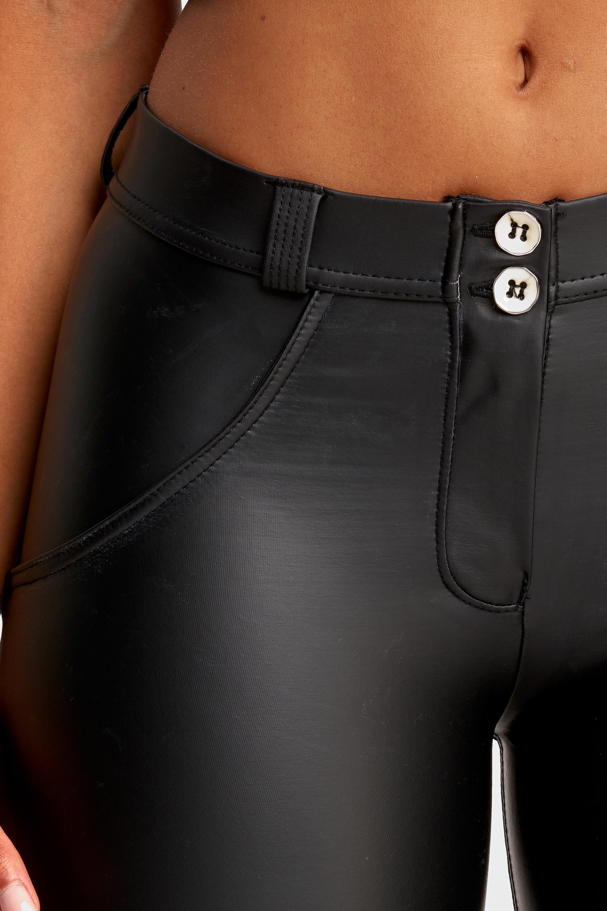 WR.UP® Faux Leather - Mid Rise - Full Length - Black 5