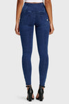 WR.UP® Denim - 3 Button High Waisted - Full Length - Dark Blue + Blue Stitching 10