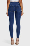 WR.UP® Denim - 3 Button High Waisted - Full Length  - Dark Blue + Yellow Stitching 6