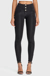 WR.UP® Denim - 3 Button High Waisted - Full Length - Black + Black Stitching 2