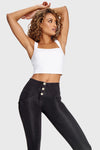 WR.UP® Denim - 3 Button High Waisted - Full Length - Black + Black Stitching 4
