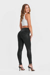 WR.UP® Denim Limited Edition - High Waisted - Full Length - Coated Black + Black Stitching 4