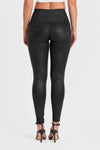 WR.UP® Denim Limited Edition - High Waisted - Full Length - Coated Black + Black Stitching 5