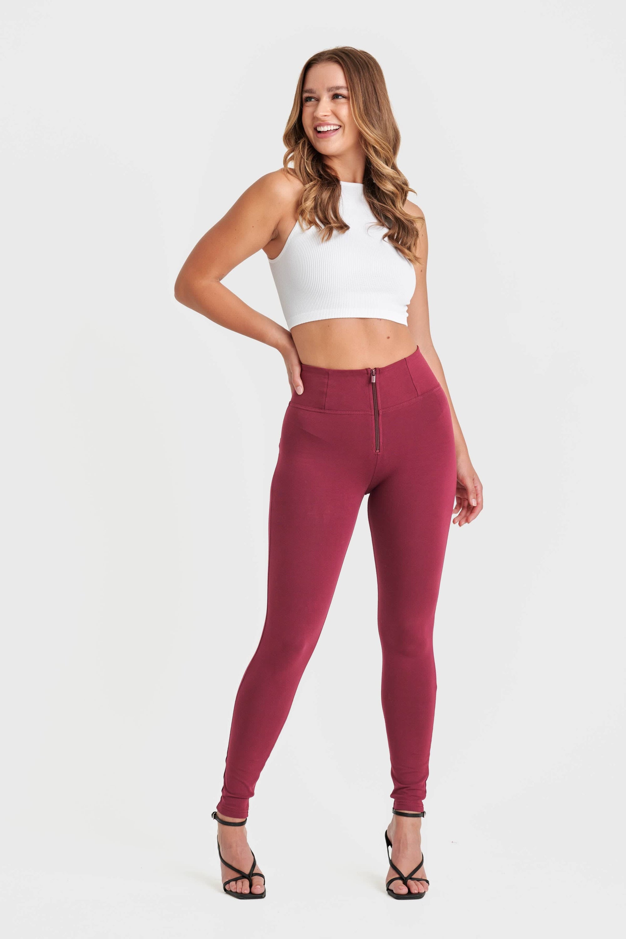 WR.UP® Fashion - High Waisted - Full Length - Burgundy 2