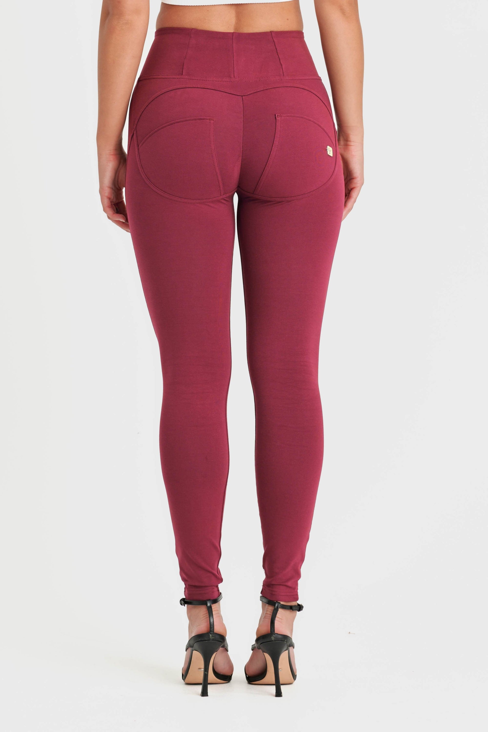 WR.UP® Fashion - High Waisted - Full Length - Burgundy 5