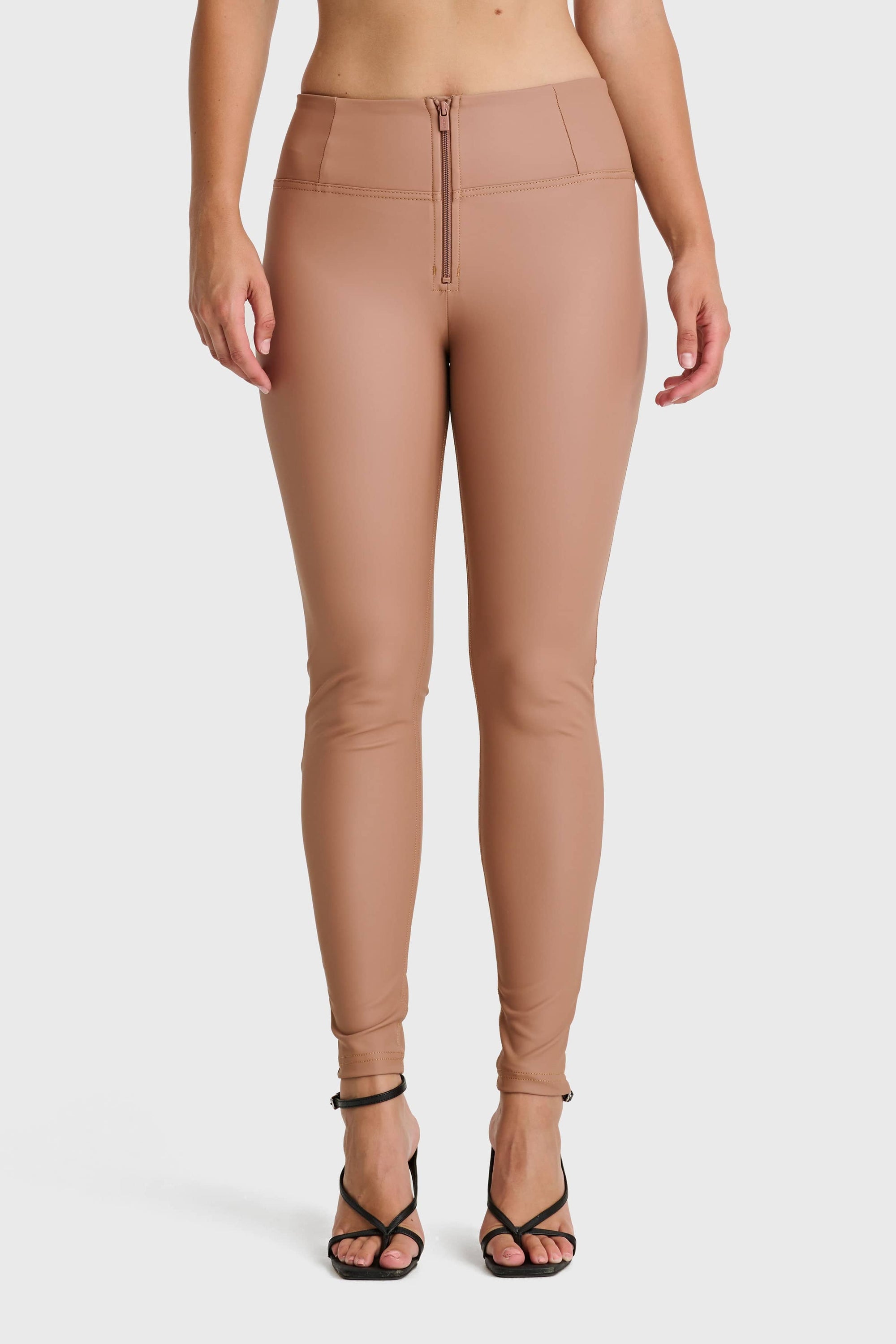 WR.UP® Faux Leather - High Waisted - Full Length - Mocha 8