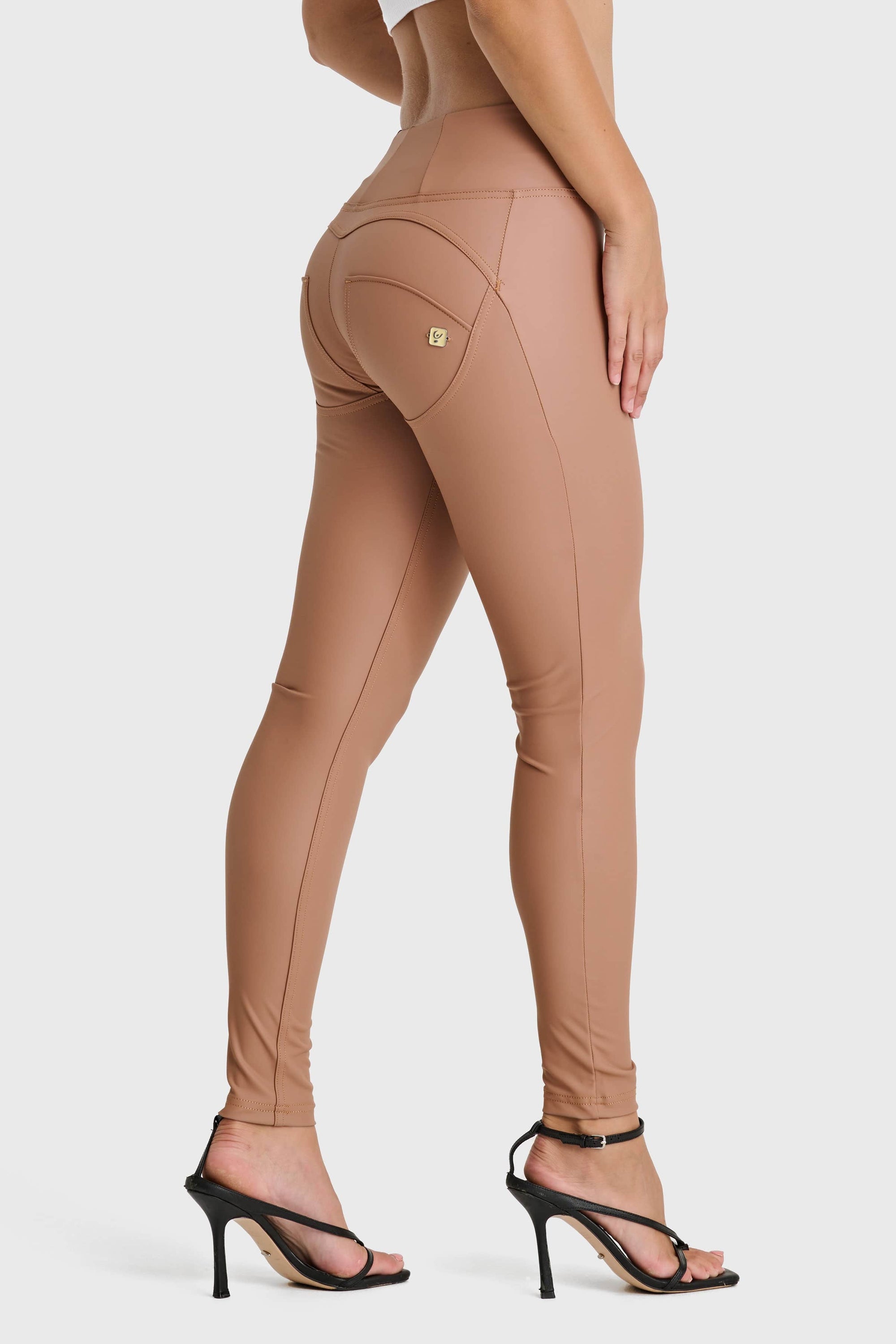 WR.UP® Faux Leather - High Waisted - Full Length - Mocha 2