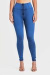 WR.UP® Denim - High Waisted - Full Length - Cobalt Blue + Blue Stitching 6