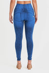 WR.UP® Denim - High Waisted - Full Length - Cobalt Blue + Blue Stitching 7